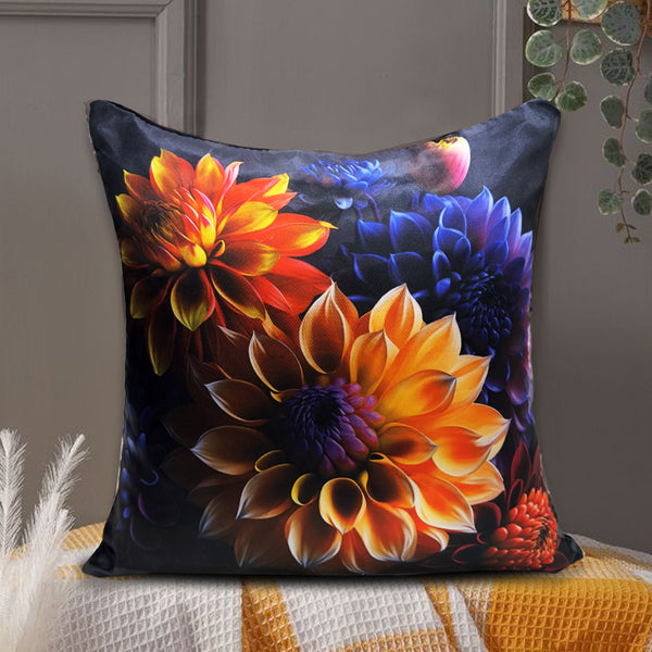 Digital Printed Silk Cushion Cover - Tulipan