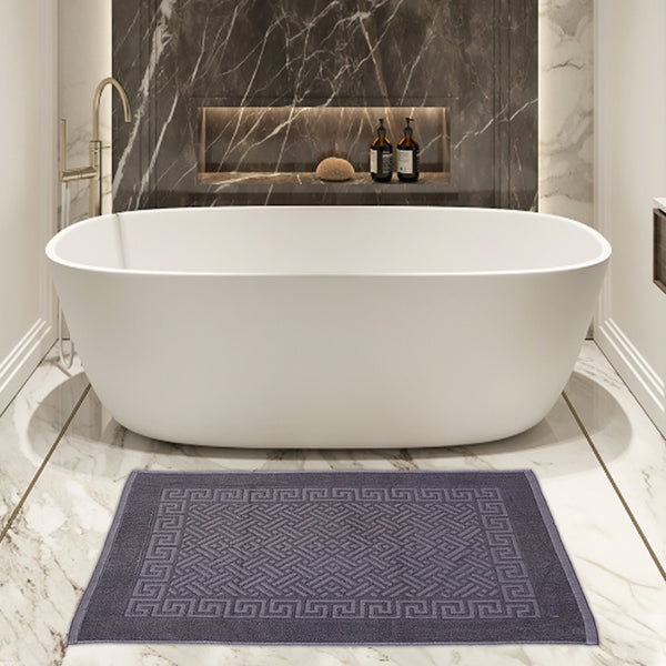 Greek Bath Mat - Grey