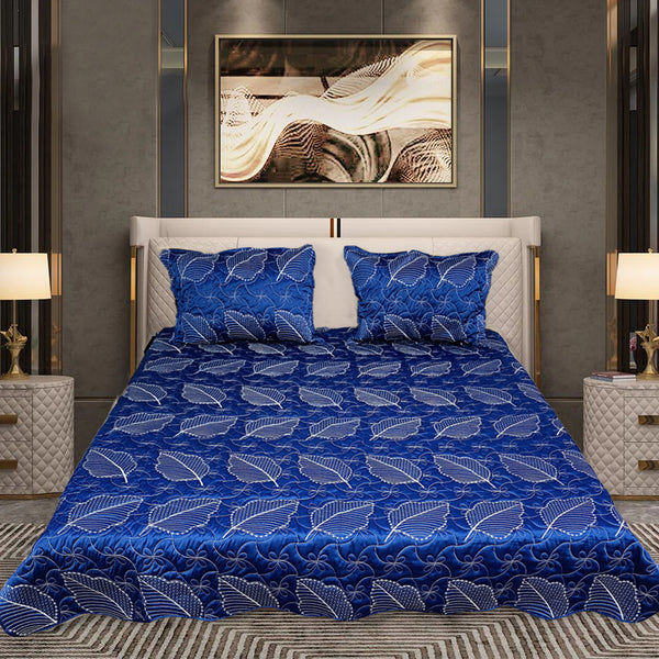 Leaf Bed spread - Blue