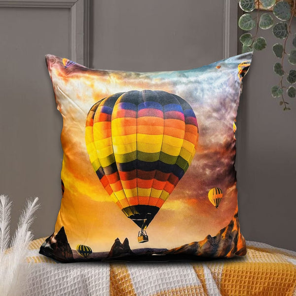 Digital Printed Silk Cushion Cover - Cappadocia Ballon