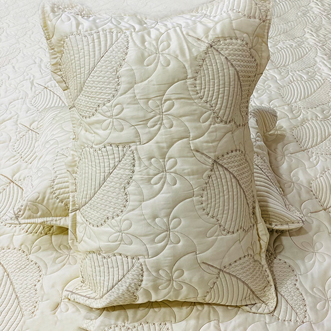 Leaf Bed spread - Off White