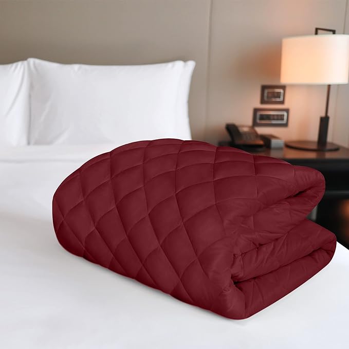Quilted Fitted Mattress Pad - Maroon