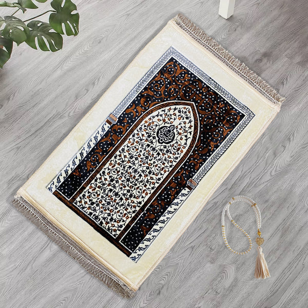 Premium Velvet Prayer Mat - Noor