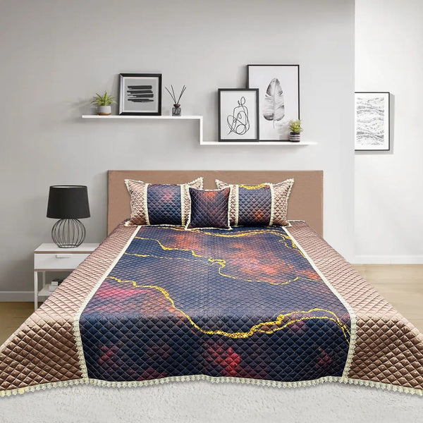 Digital Quilted Bed Spread - 4 Pcs - CozyPuff