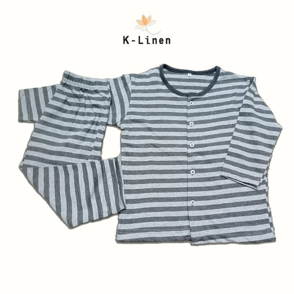 Snuggle Up Kids Suite- Grey Narrow Stripes