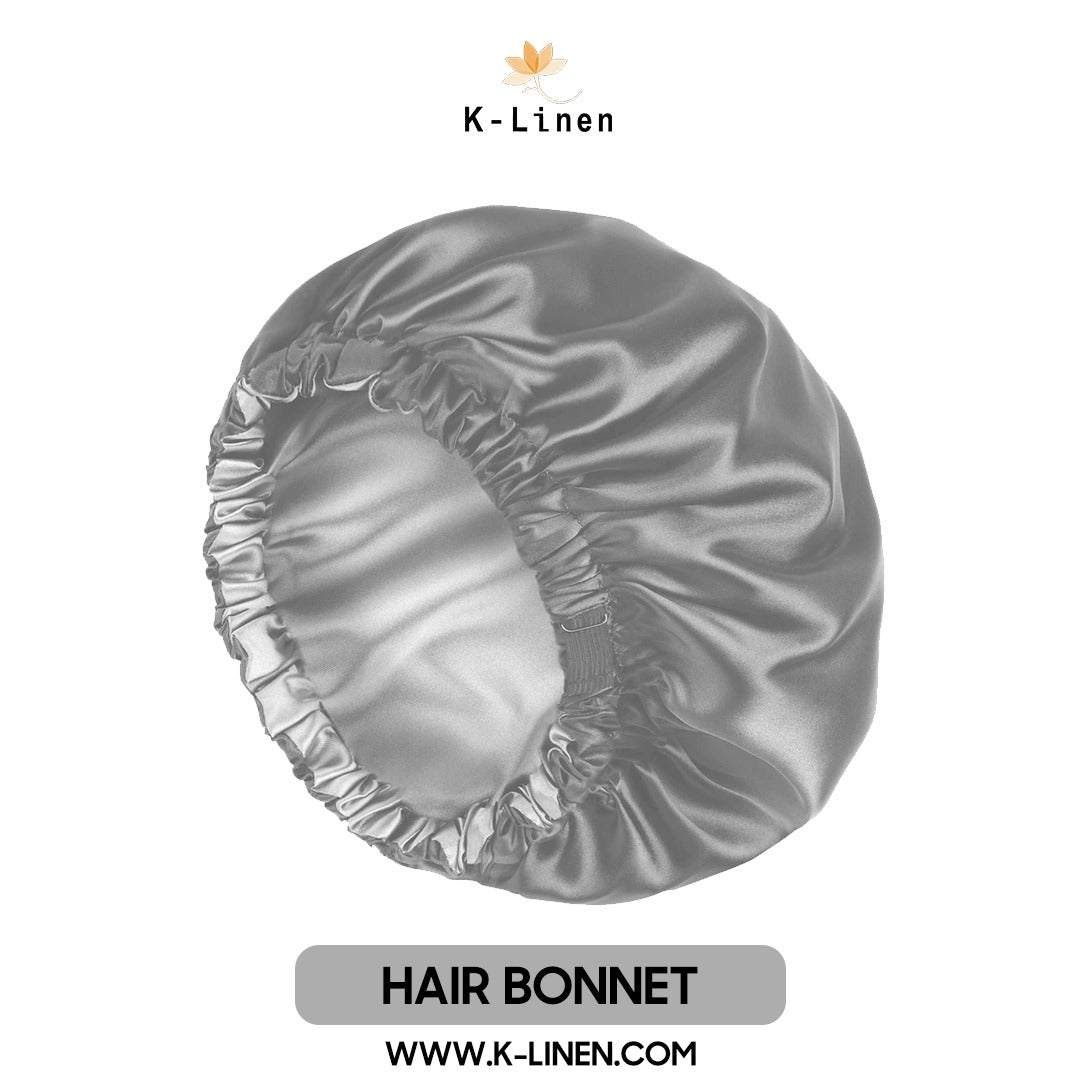 Silk Hair Bonnet - Silver