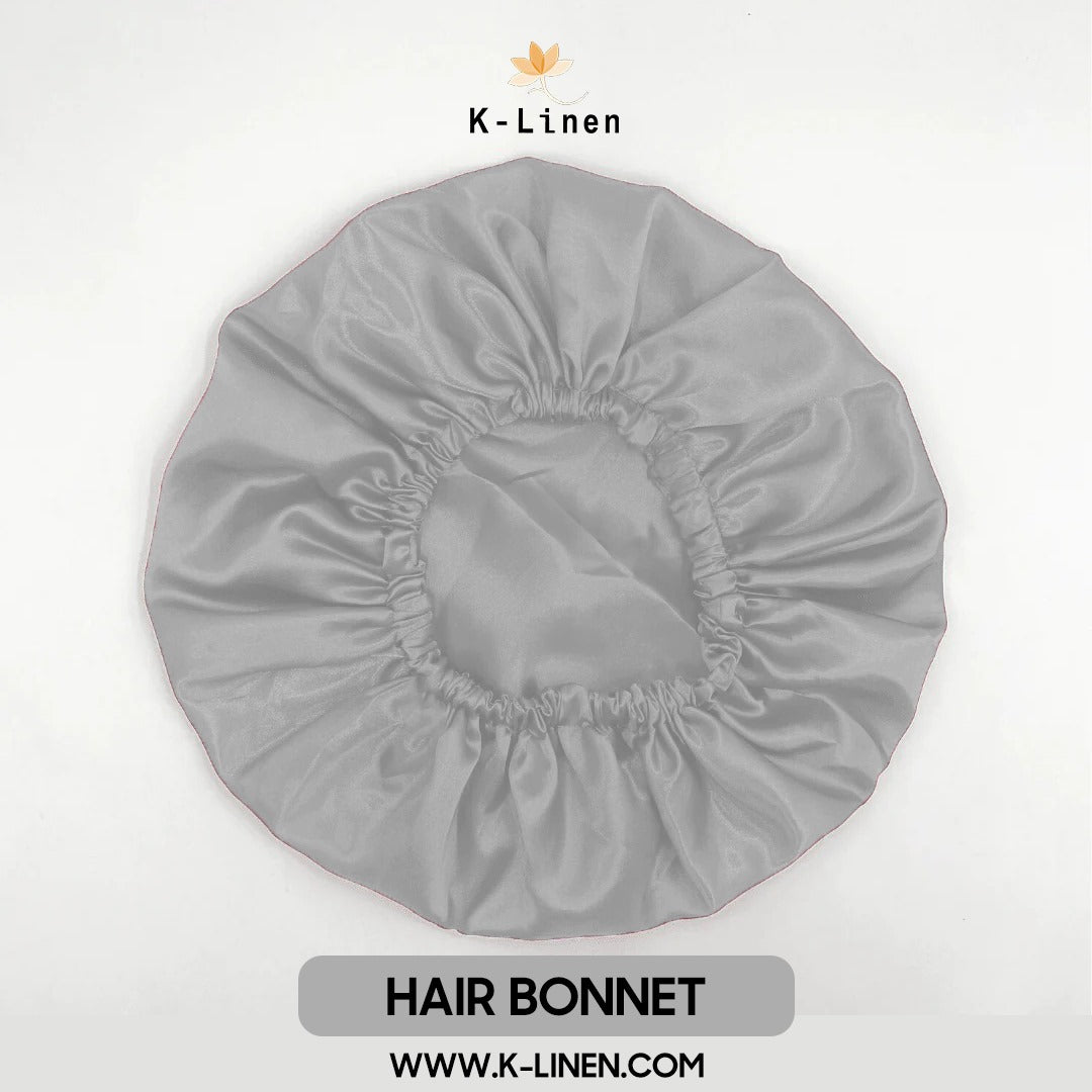 Silk Hair Bonnet - Silver