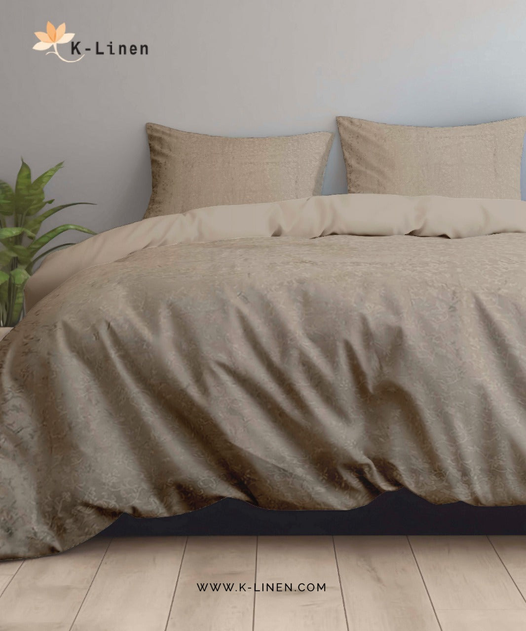 Jacquard Bedsheet - Light Grey