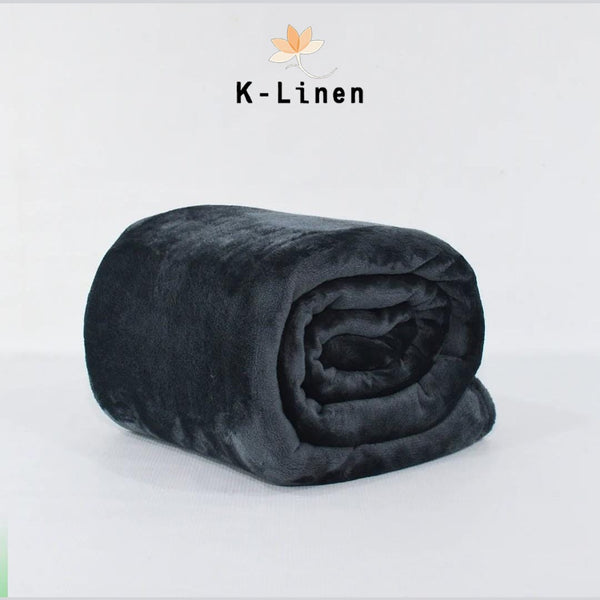 Charcoal Plush Blanket