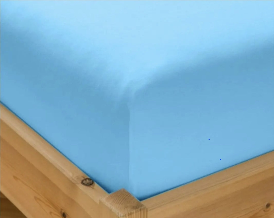 Jersey Bed Fitted Sheet - Sky Blue