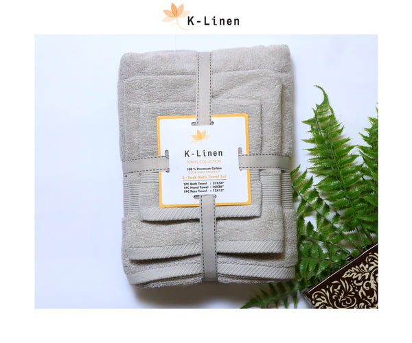 K-Linen Towel Set Collection - Grey