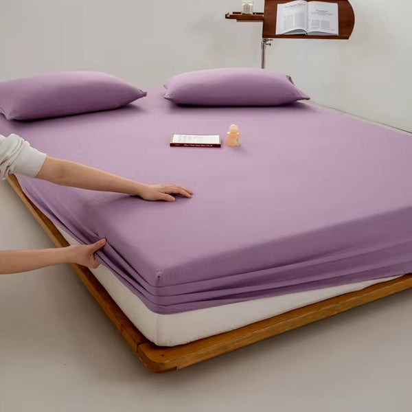 Jersey Bed Fitted Sheet - Purple