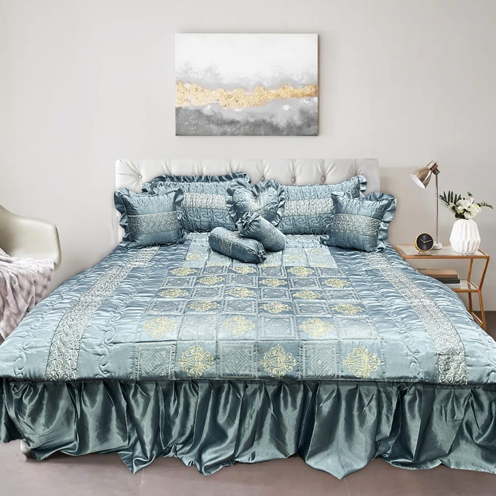 Bridal bedsheet set - Aqua