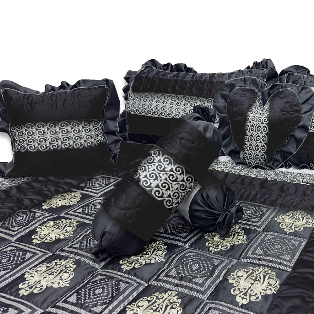 Bridal bedsheet set - Black