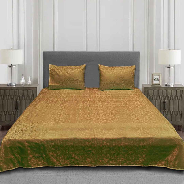 Jacquard Bedsheet - Golden
