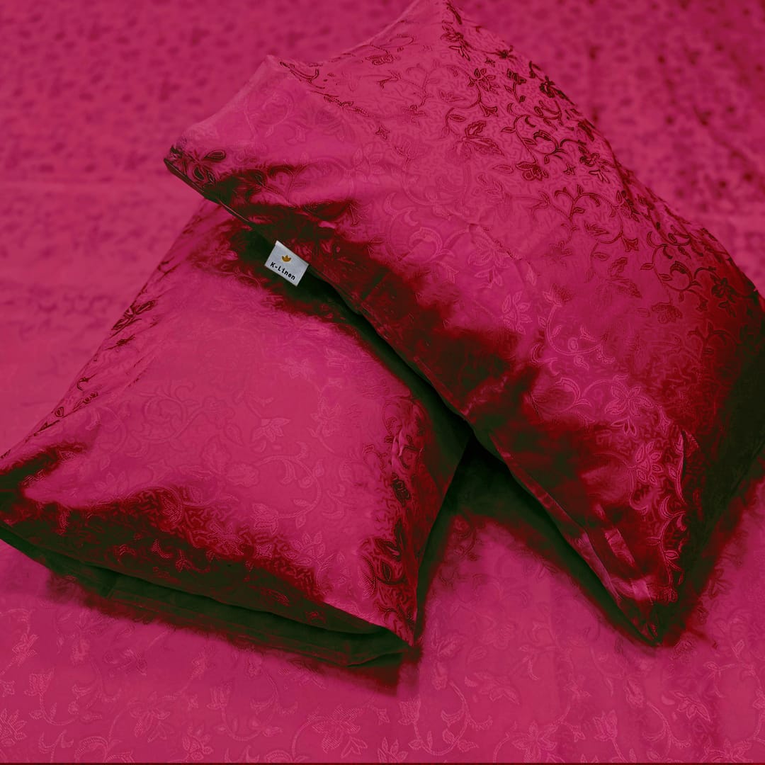 Jacquard Bedsheet - Red