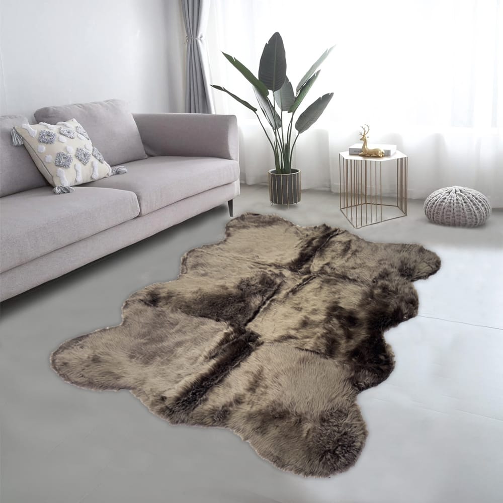 Lounge Size Furry Rug (160*180CM) - Brown