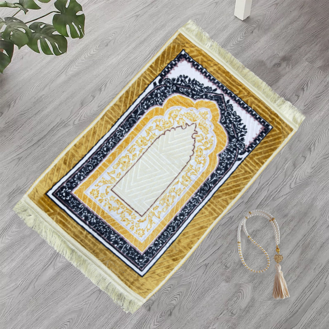 Premium Velvet Prayer Mat - Firdous