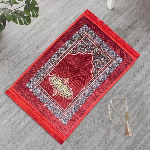 Premium Velvet Prayer Mat - Rahmah