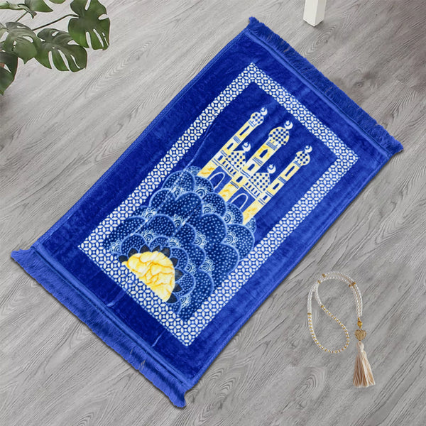 Premium Velvet Prayer Mat - Minaret