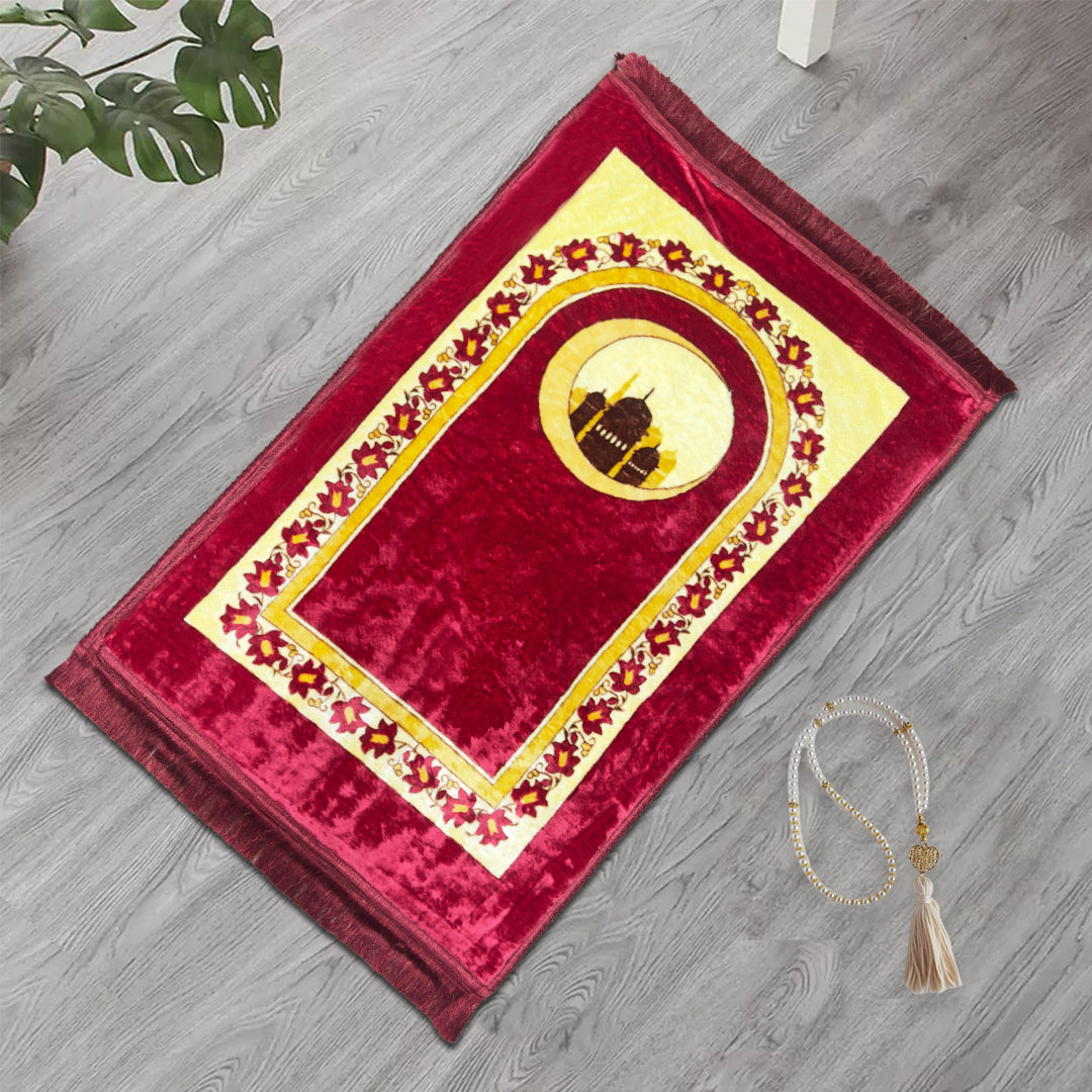 Premium Velvet Prayer Mat - Isra