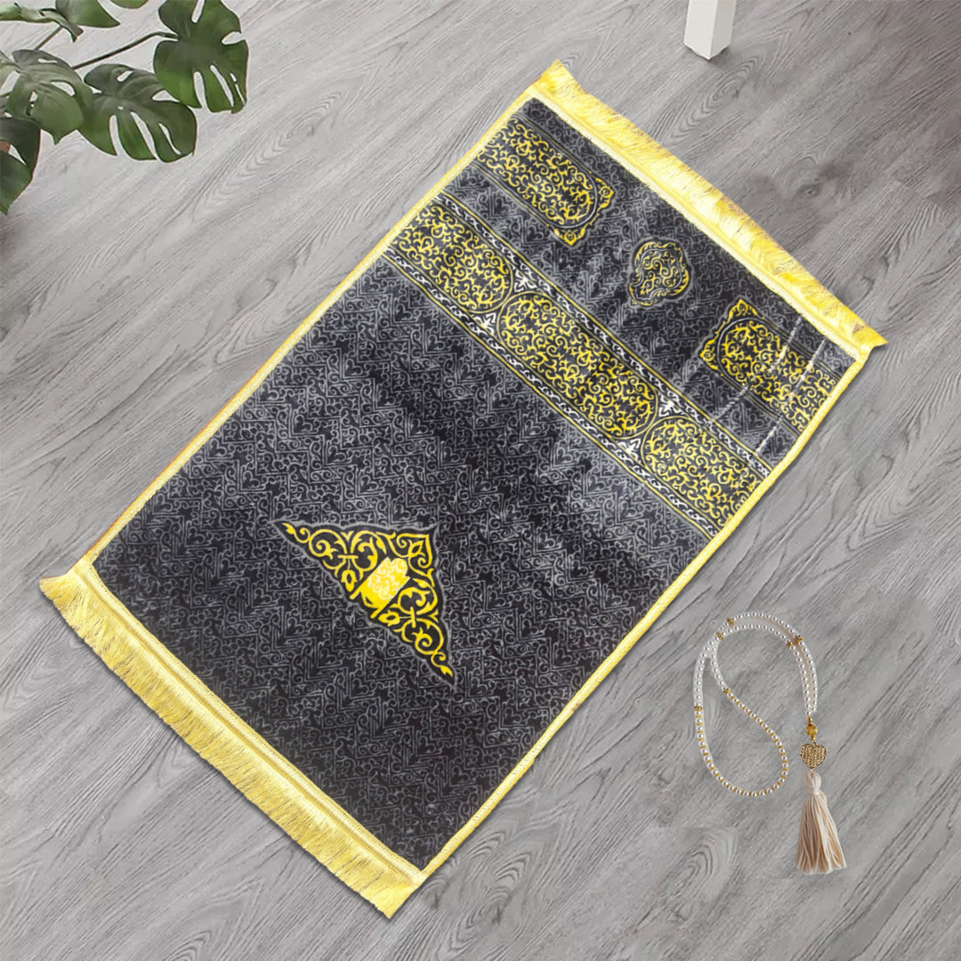 Premium Velvet Prayer Mat - Qibla