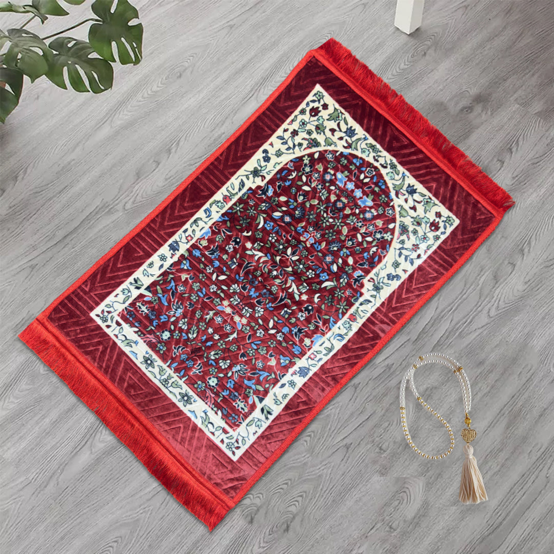 Premium Velvet Prayer Mat - Sajjadah