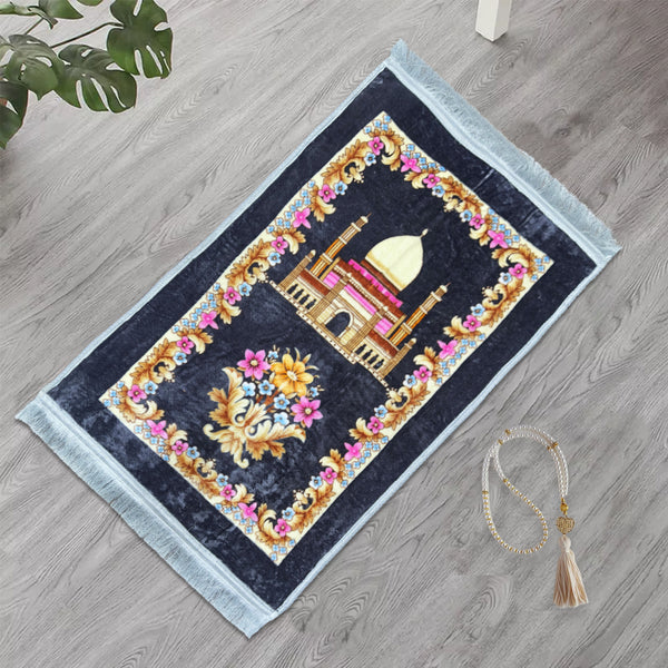 Premium Velvet Prayer Mat -Masjid