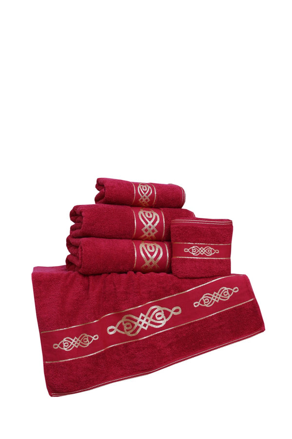 Premium Jacquard Towel - Maroon