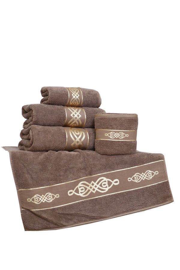 Premium Jacquard Towel - Brown