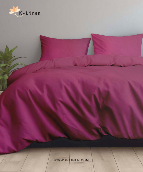 Dark Purple Solid Bed Sheet Set