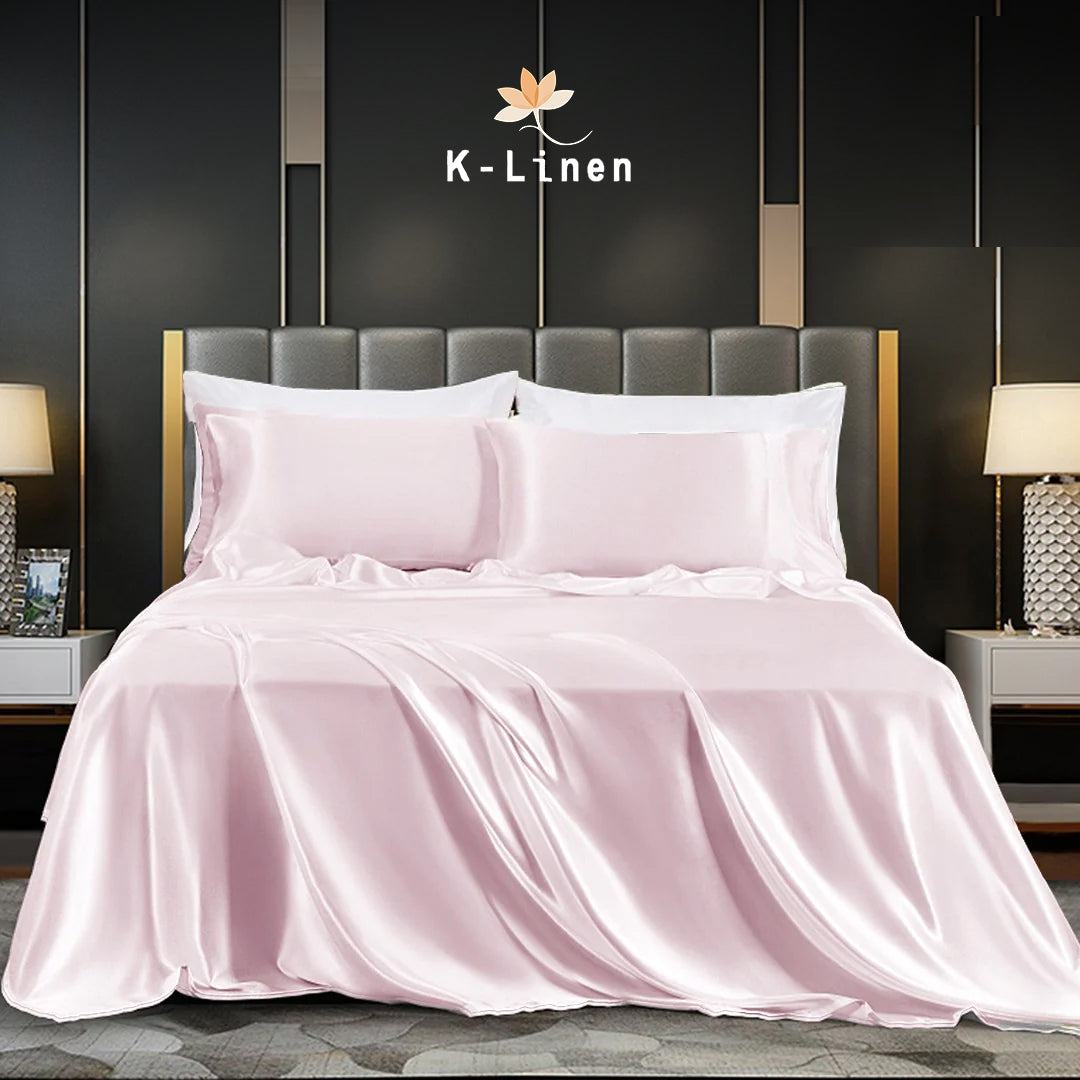 Premium Satin Silk Sheet - Blush Pink