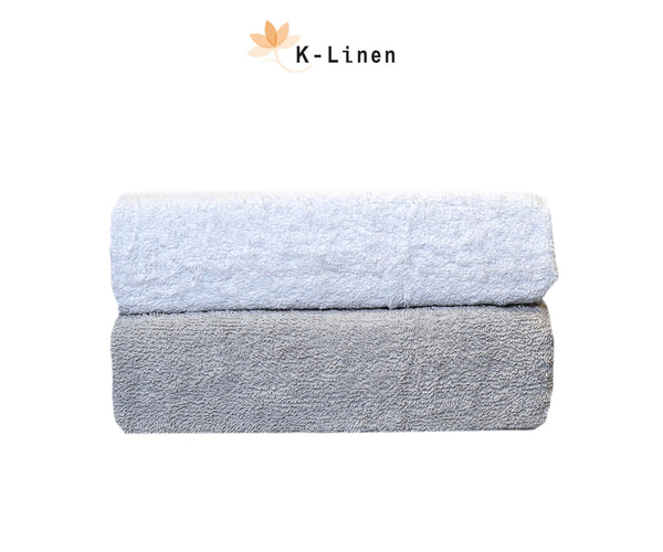 Towel Set Of 2 Pcs - Grey & White