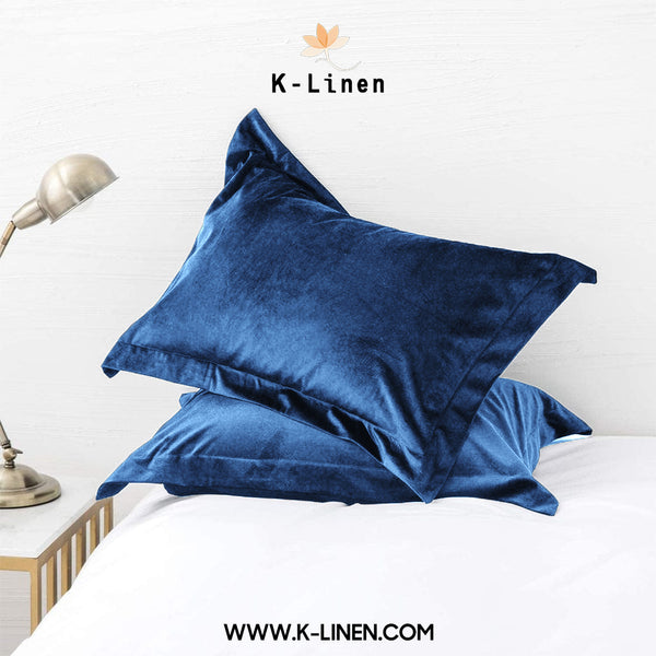 Velvet Pillow Cover - Blue