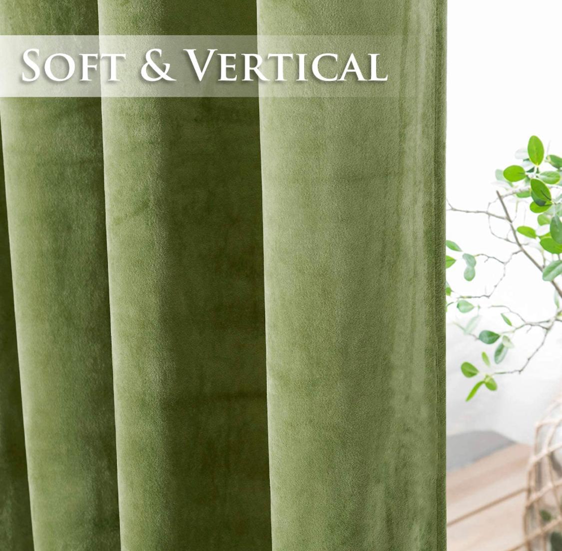 Premium Velvet Curtain - Green