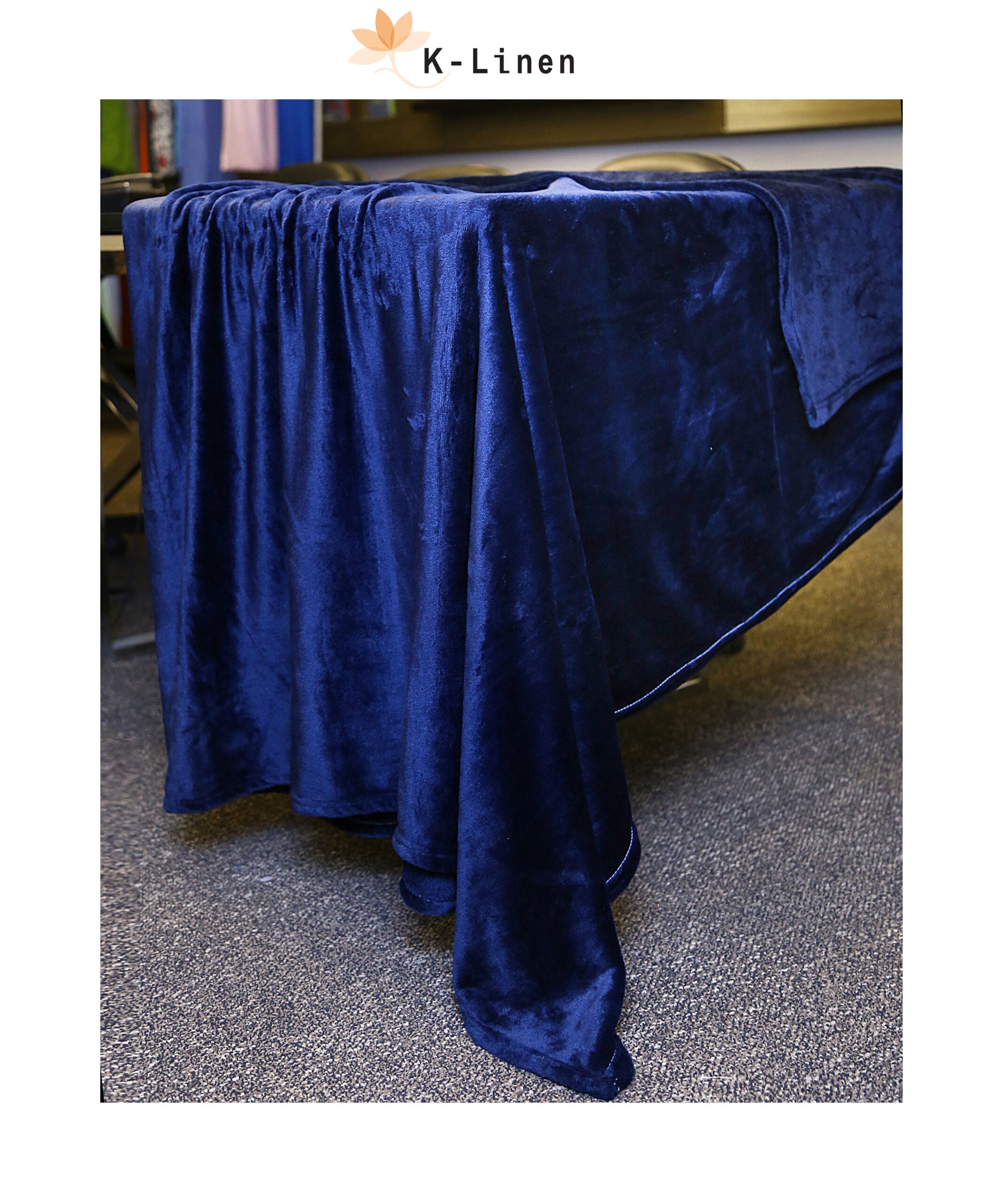 Navy Blue Plush Blanket
