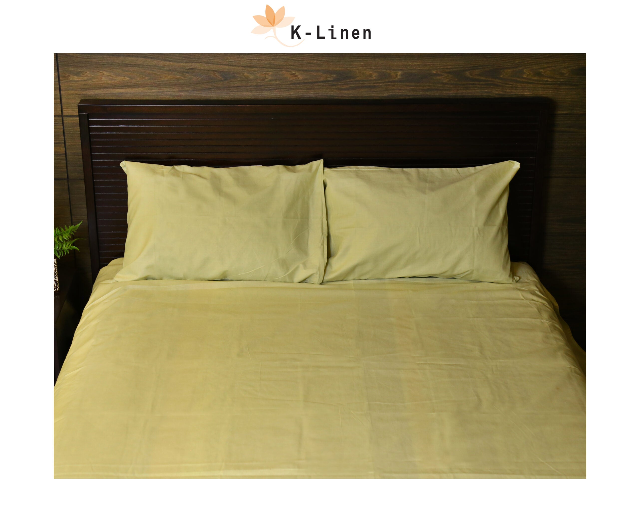Lime Green Solid Bed Sheet Set