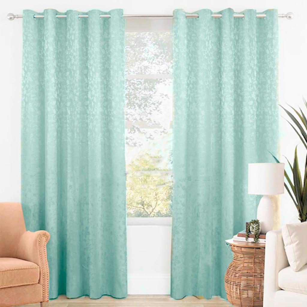 Jacquard Curtains - Sea Green