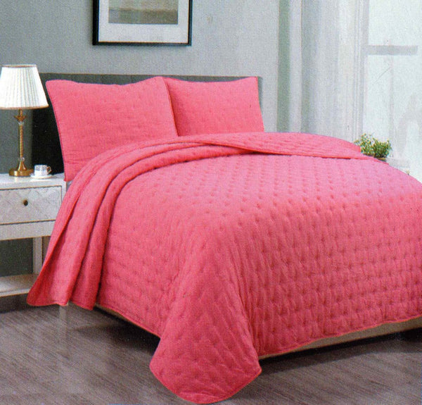 Velvet Bed Spread - Pink