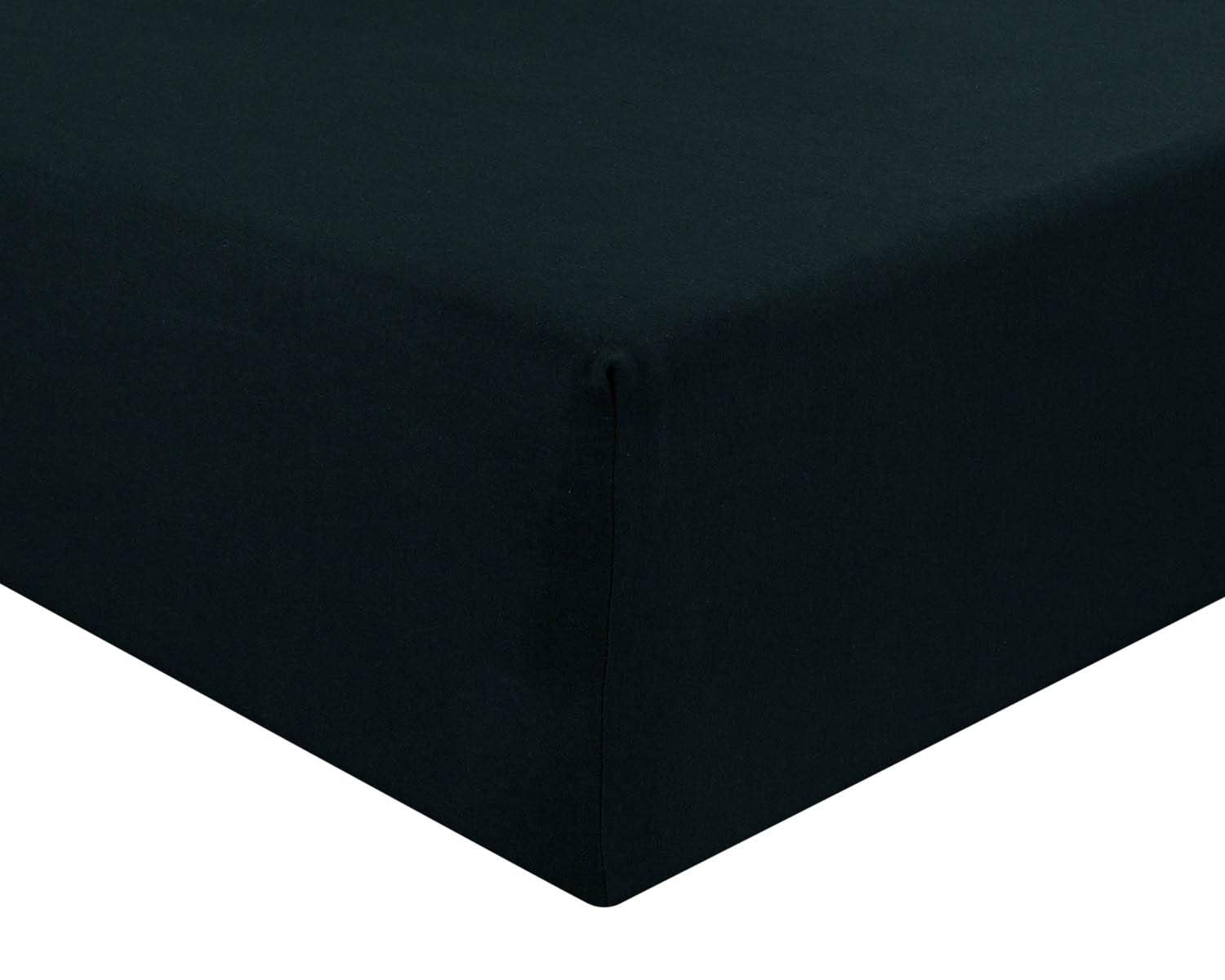 Jersey Bed Fitted- Black