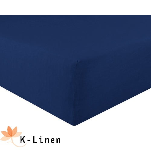 Jersey Bed Fitted- Navy Blue