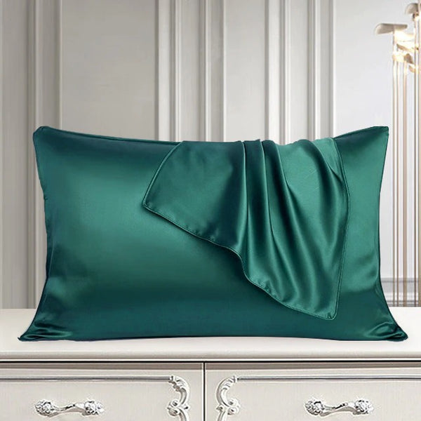 Pair of Satin Pillow Cover - Green
