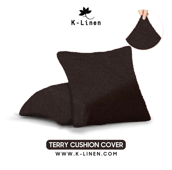 Terry Cushion Cover- Brown