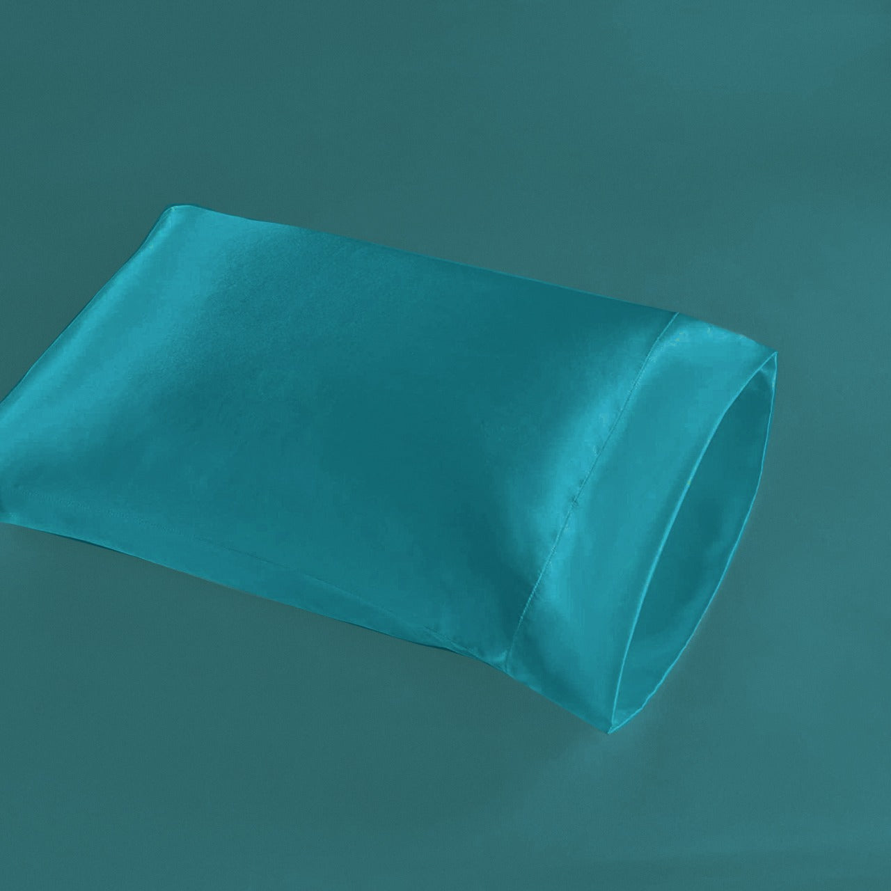 Premium Satin Silk Sheet - Aqua Blue