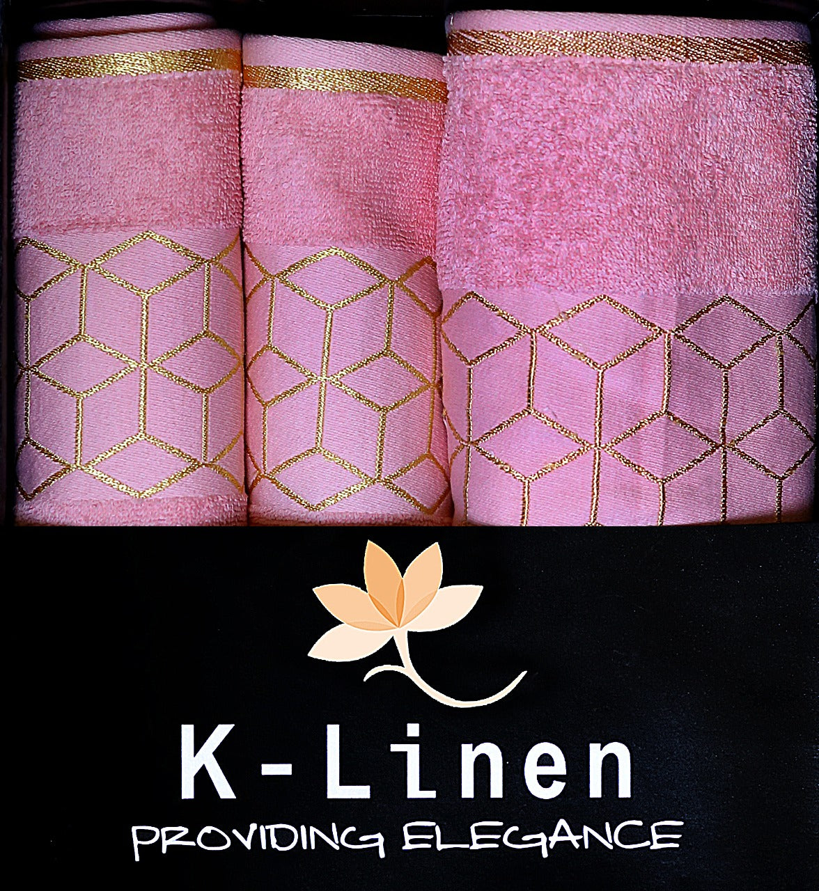 Premium Bridal Towel Set - Pink