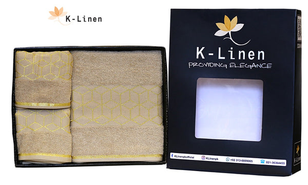 Premium Bridal Towel Set  - Beige