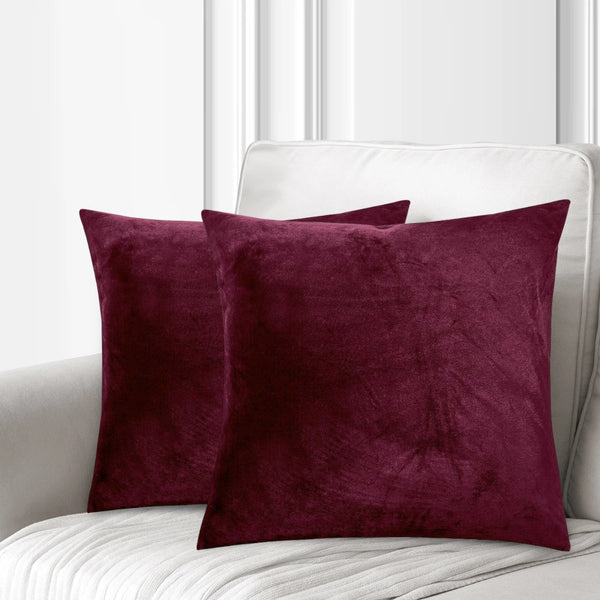 Velvet Premium Cushion Cover - Maroon